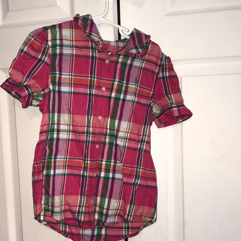 Girl’s Ralph Lauren Plaid Top